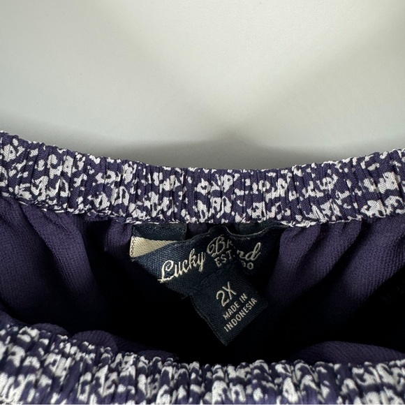 Lucky Brand Purple Off the Shoulder Mesh Sleeve Top Women’s 2XL - Picture 4 of 4